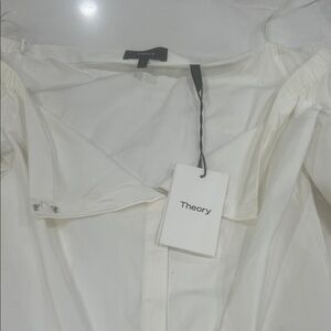 Theory Ivory Button-Up Shirt